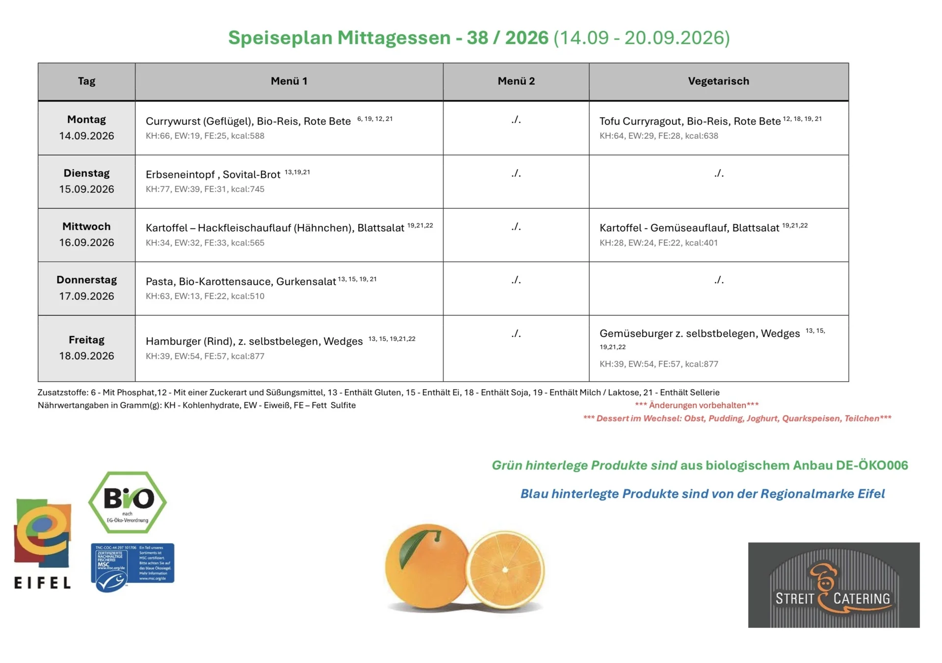 Speiseplan