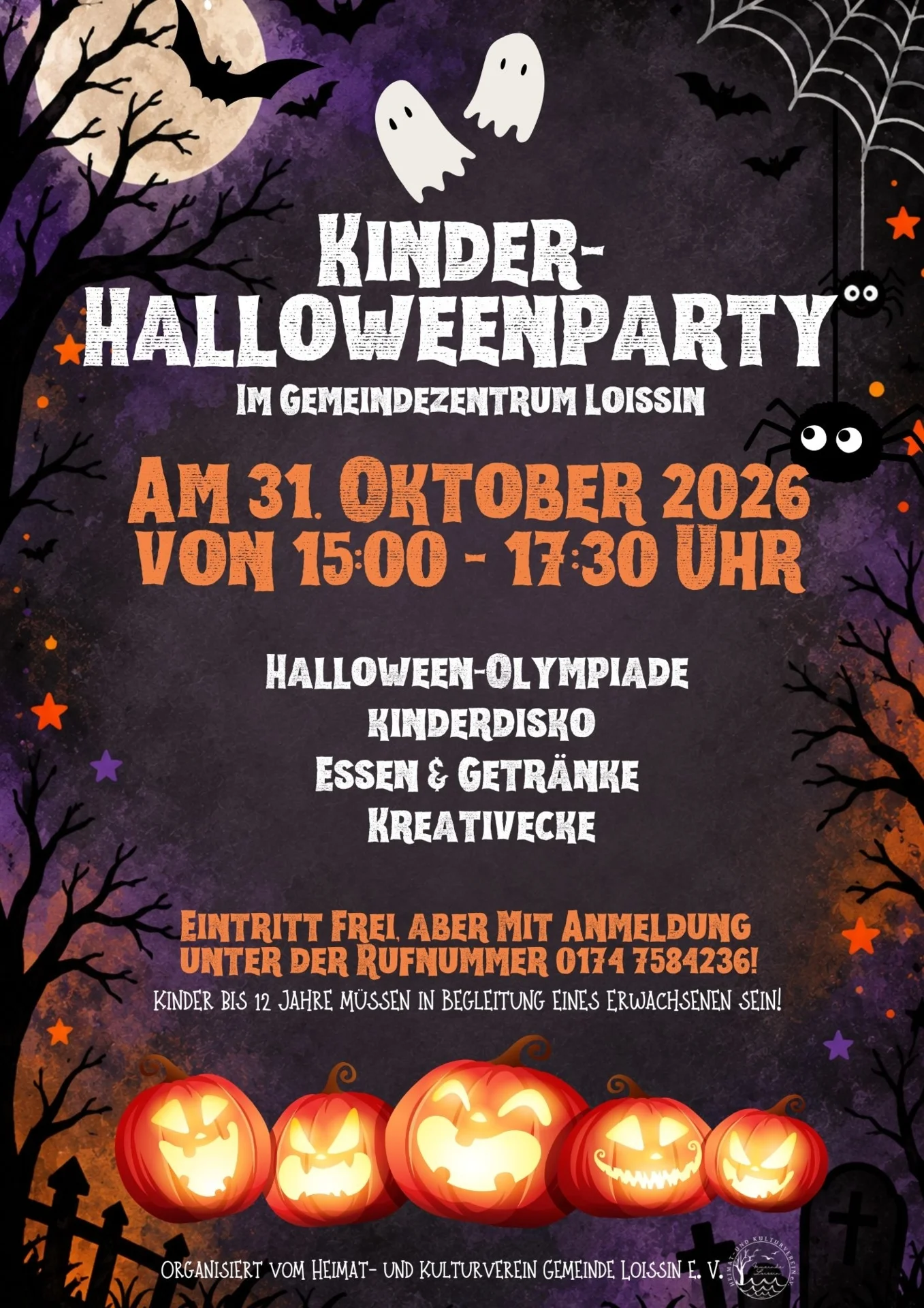 Flyer Kinder-Halloweenparty