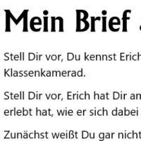 Mein Brief an Erich