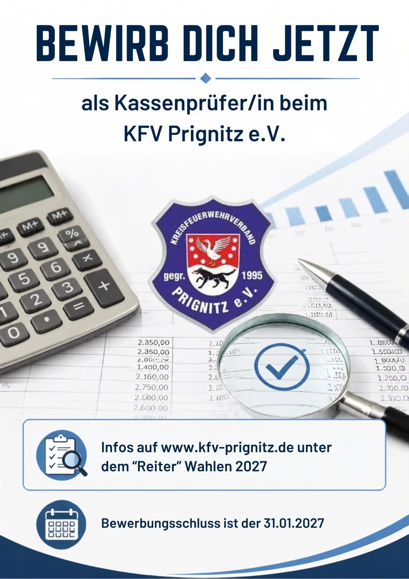 Wahlplakat Kassenprüfer Social Media