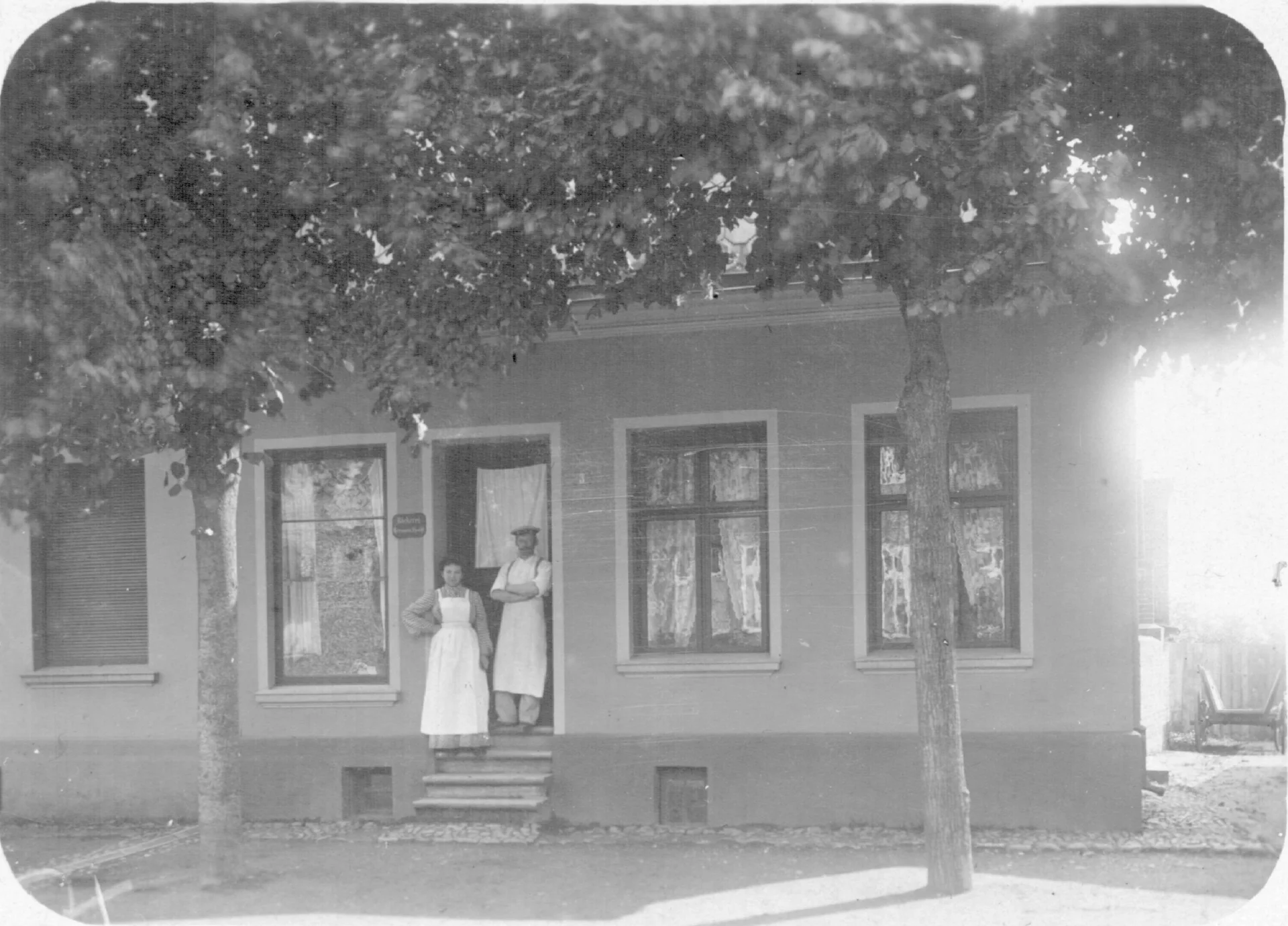 Ansicht der Bäckerei Specht aus der Zeit vor dem I. Weltkrieg