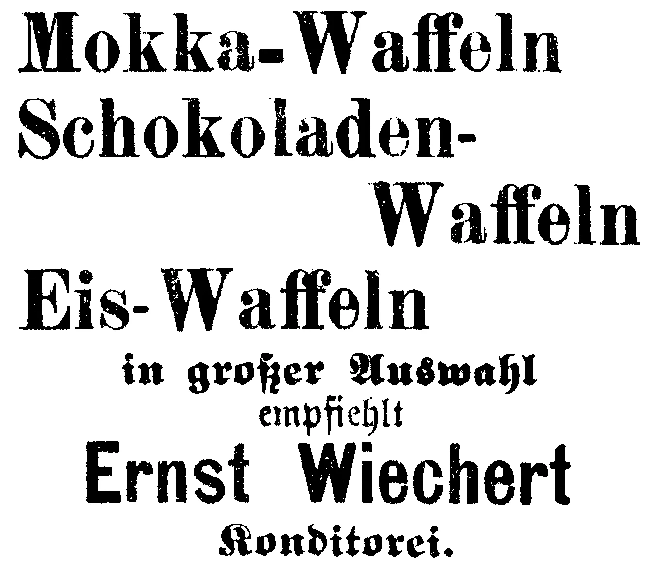 Annonce Ernst Wiechert im Neukalener Tageblatt vom 15.8.1914