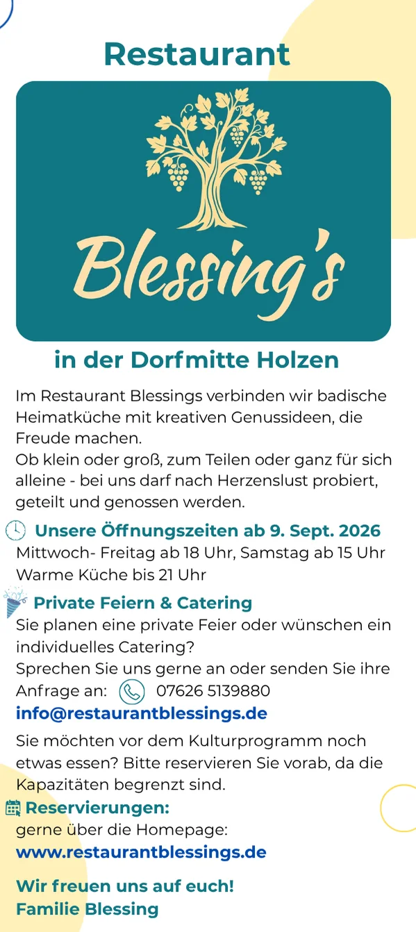 Informationen zum Restaurant Blessing`s