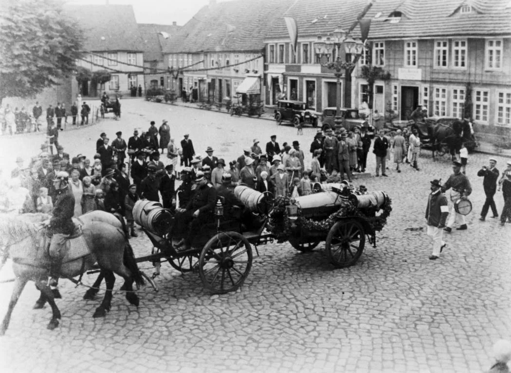 Heimatfest 1931 Schlauchwagen der Feuerwehr