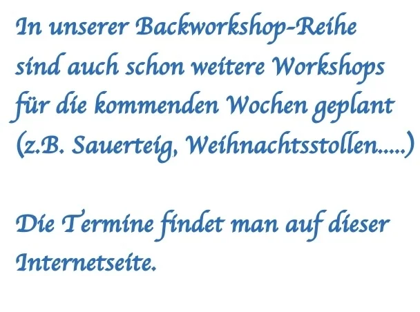 Hinweis auf Backworkshop-Reihe