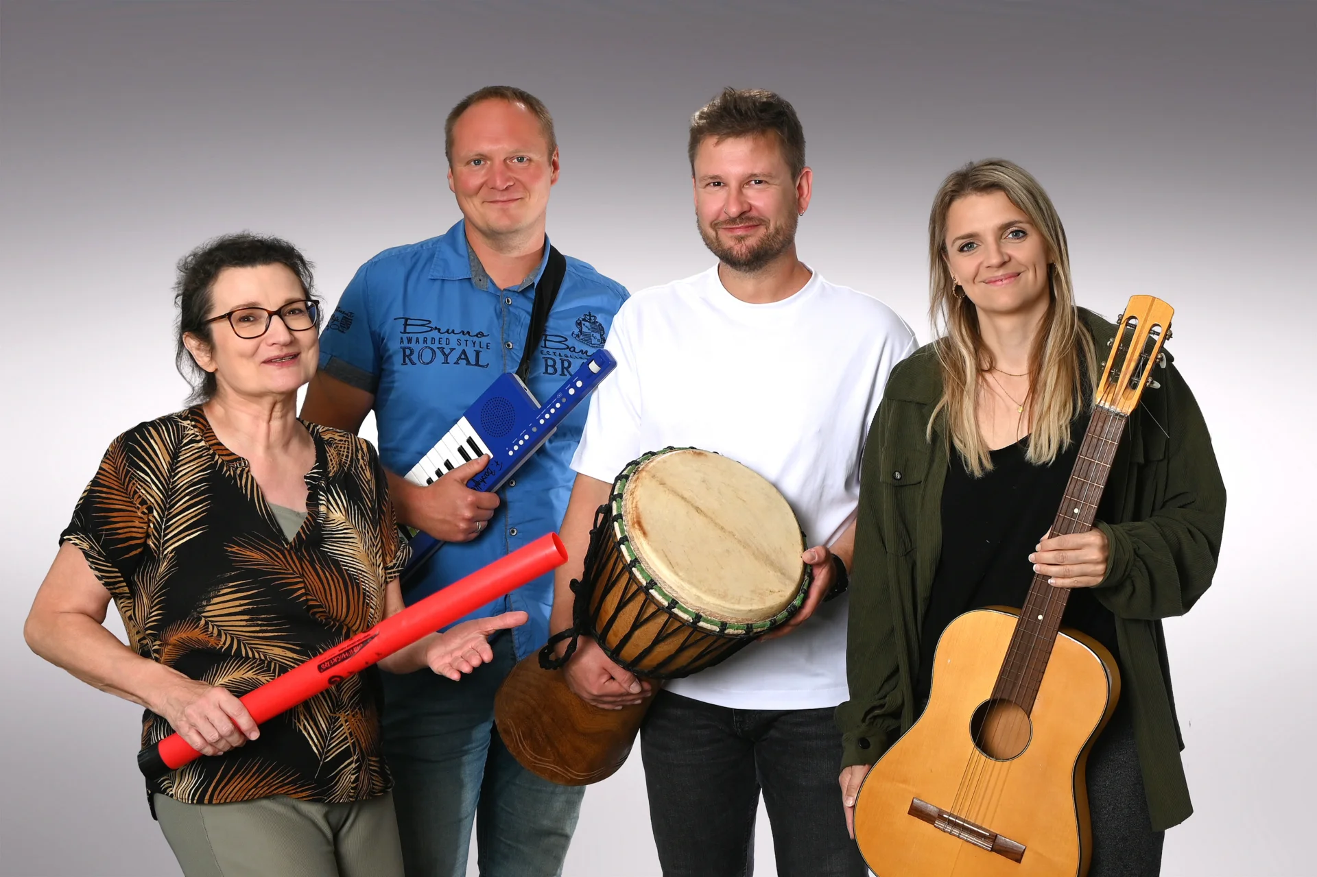 Die Fachschaft Musik (v.l.n.r.: U. Ramb, F. Bastigkeit, F. Sauerbrei, G. Stang)
