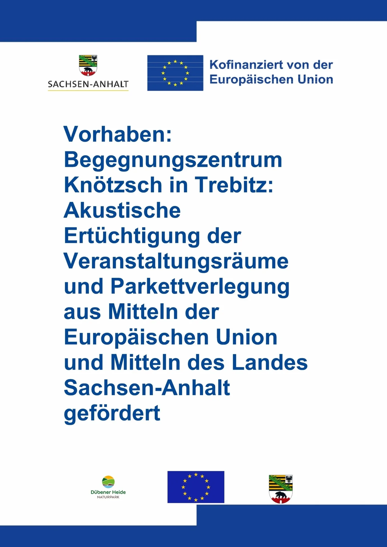 Fördermittel Begegnungszentrum Knötzsch in Trebitz