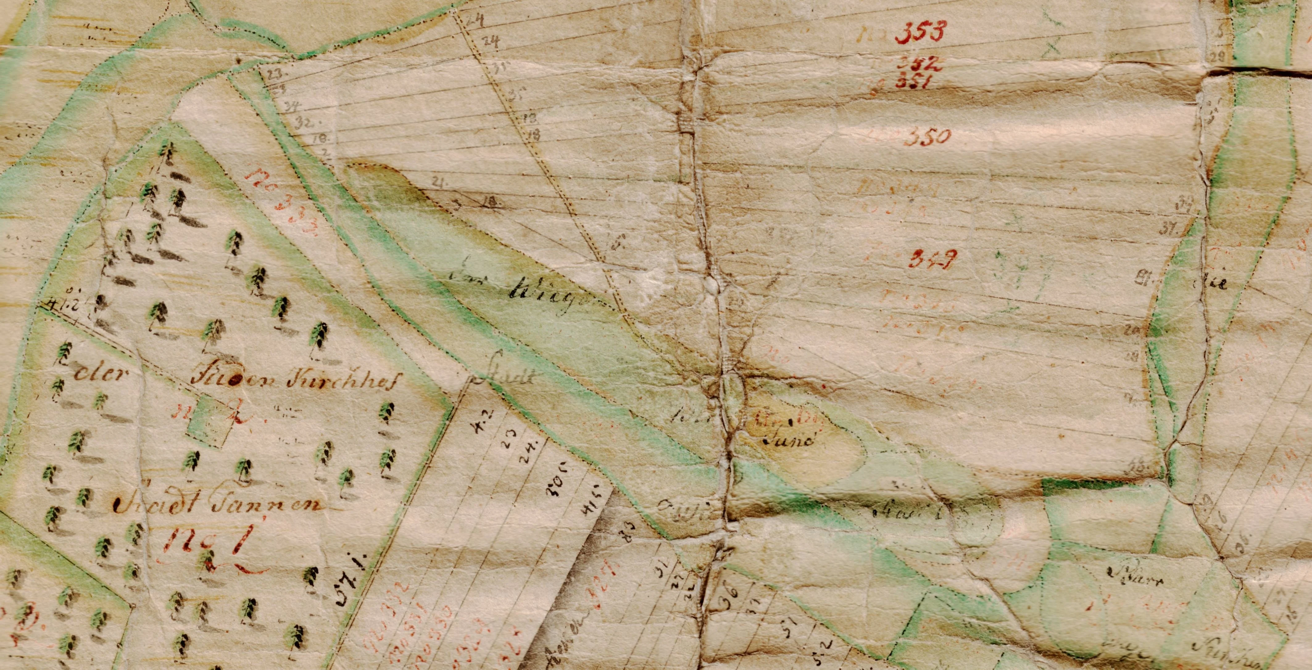 Der Weig - Berg auf der Karte von 1812