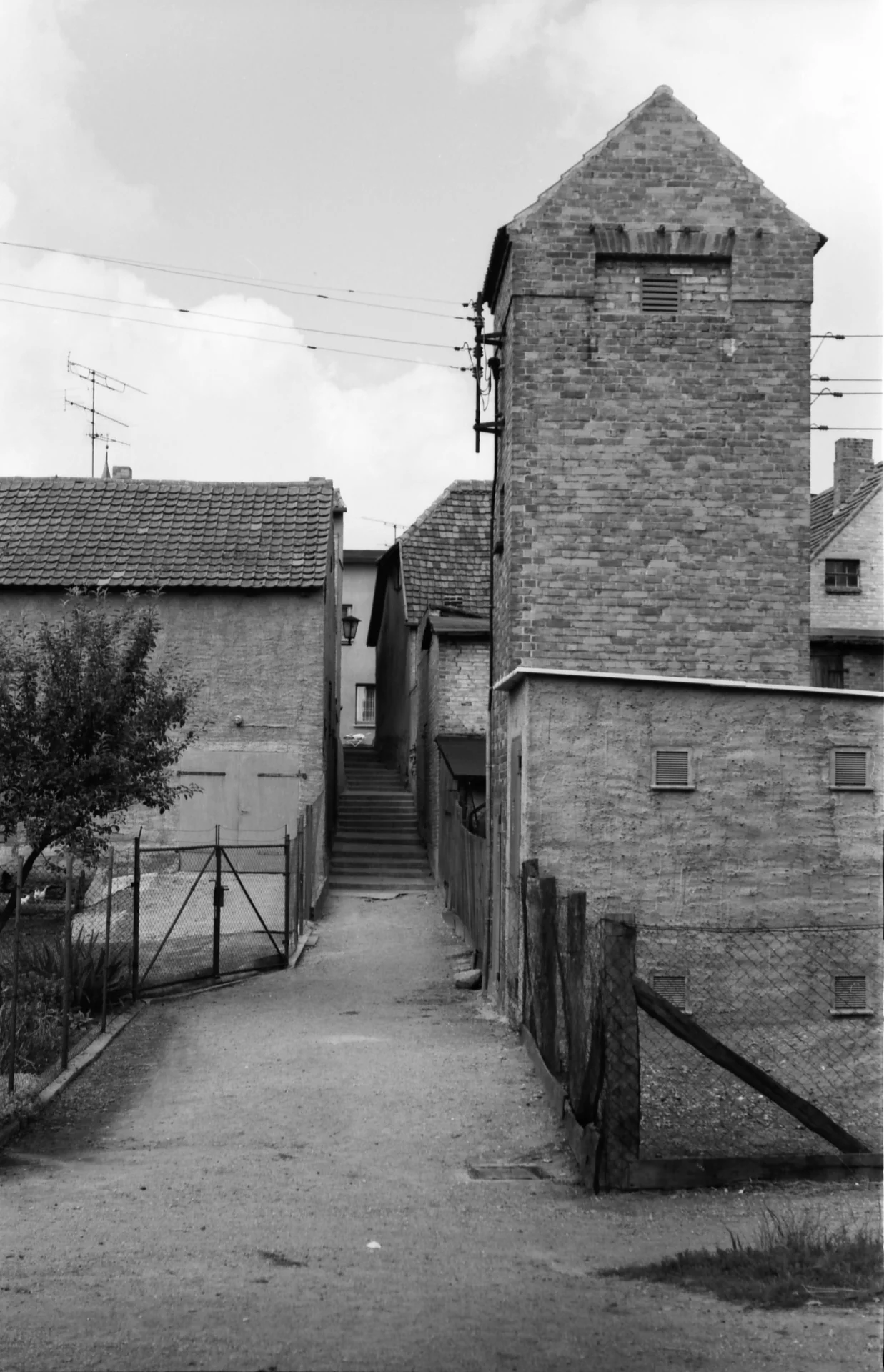 Das Transformatorenhäuschen bei der Wallpforte (Foto von 1979)