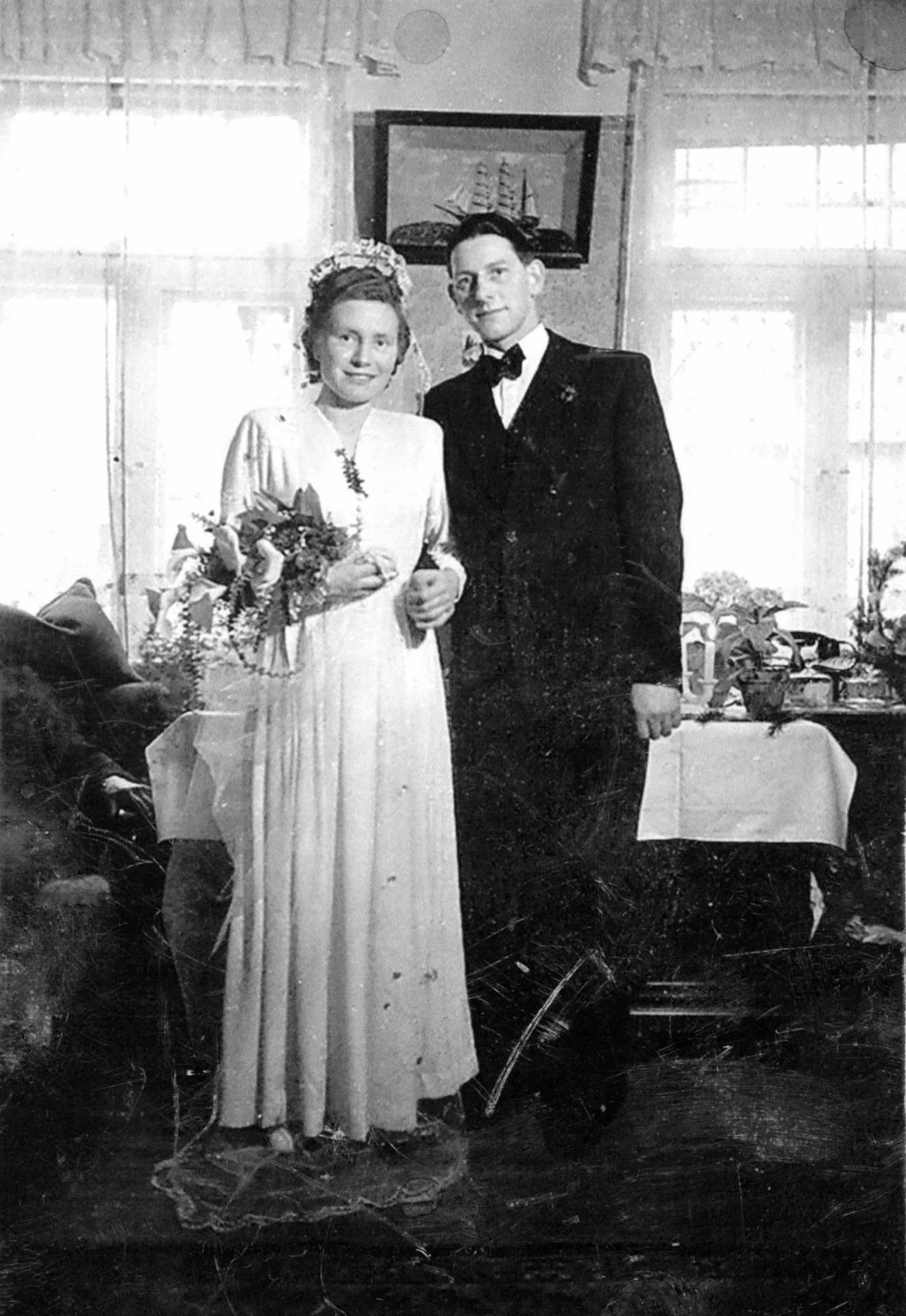 Hochzeit Edith Kriszausky und Wilhelm Voss am 31.3.1951
