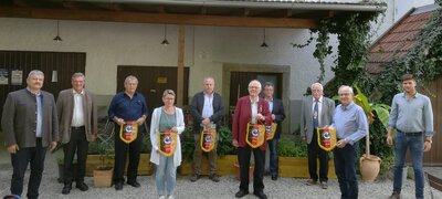 Deutsche Meister v.l. Xaver Wintersberger, ZG Niedermeier (Elke Niedermeier), Bernhard Fink, ZG Fenzl Rudi, Hans M&uuml;ller, Johann Singer 