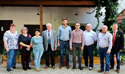 Die neue Kreisvorstandschaft mit Ehrenvorstand Georg M&uuml;ller 