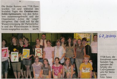 Foto des Albums: Sozialer Tag am CvD 2007