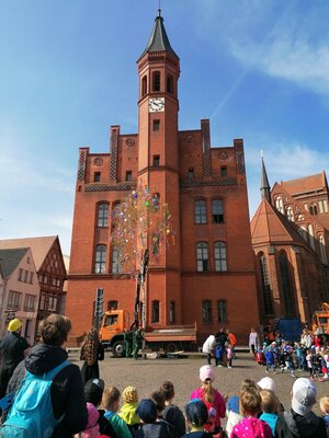Foto des Albums: Traditioneller Maibaum schmückt den Großen Markt (29. 04. 2022)
