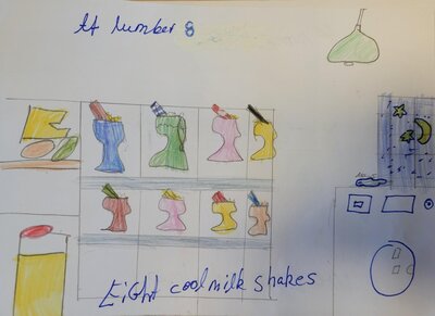 Die Bewohner von T&uuml;r Nr. 8 verw&ouml;hnen ihn mit 8 Milkshakes.  (Bild vergr&ouml;&szlig;ern)