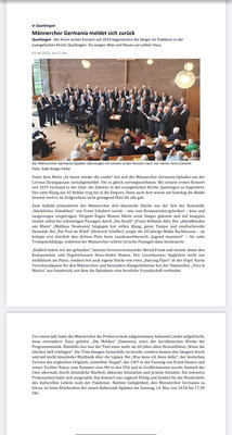 Fotoalbum Konzert des Männerchores Germania Opladen vom 1.4.2023