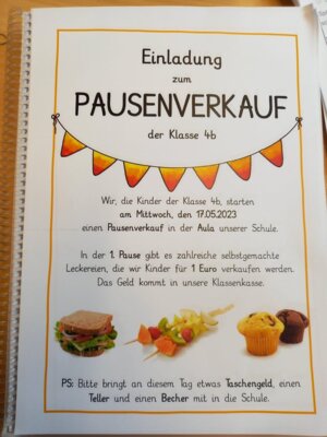 Foto des Albums: Pausenverkauf der Klassen 4a und 4b