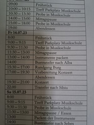 Jeder Tag war super geplant.  (Bild vergr&ouml;&szlig;ern)