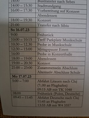 Foto des Albums: Impressionen vom Probenlager & Aufführungen der Friedenssinfonie 2023 in Rumänien