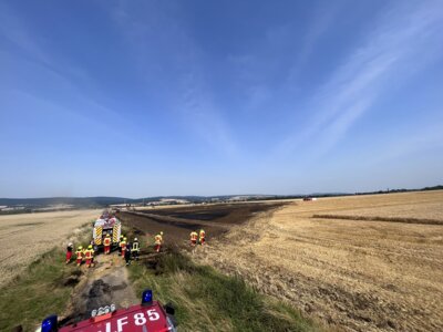 Geschafft. Der Fl&auml;chenbrand ist gel&ouml;scht.  (Bild vergr&ouml;&szlig;ern)
