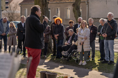 Foto des Albums: Stolpersteinverlegung für Pfarrer Friedrich Rumpf in Schwante (15. 03. 2024)