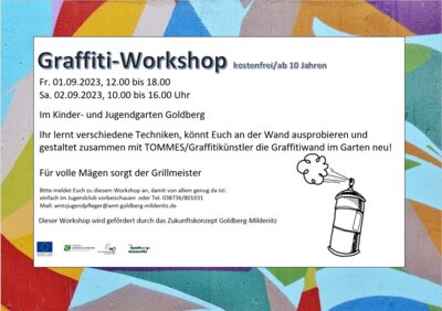 Foto des Albums: Graffiti-Workshop im Jugendgarten 2023 (01. 09. 2023)