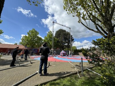 Foto des Albums: Aufbau der Zirkuszeltes am Standort Straelen (21.04.2024)