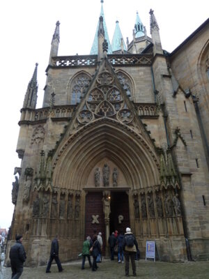 Erfurt, Mariendom,Triangel, Jungfrauenportal  (Bild vergr&ouml;&szlig;ern)