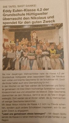 Foto des Albums: Nikolausaktion der Klasse 4.2