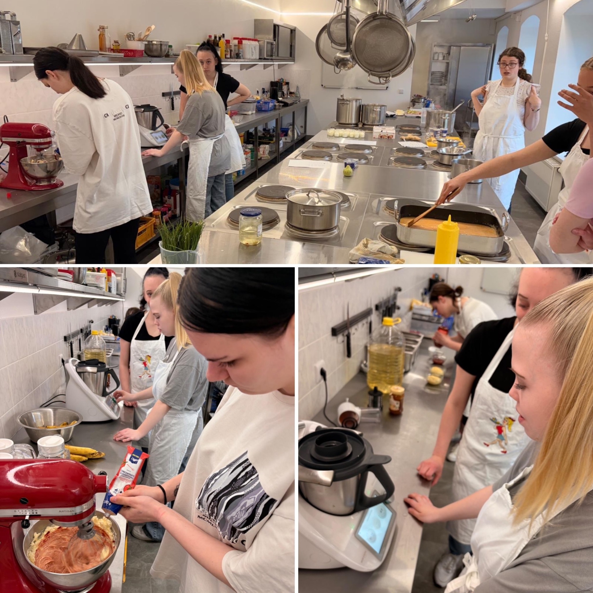 Bild: Schüler beim Kochen