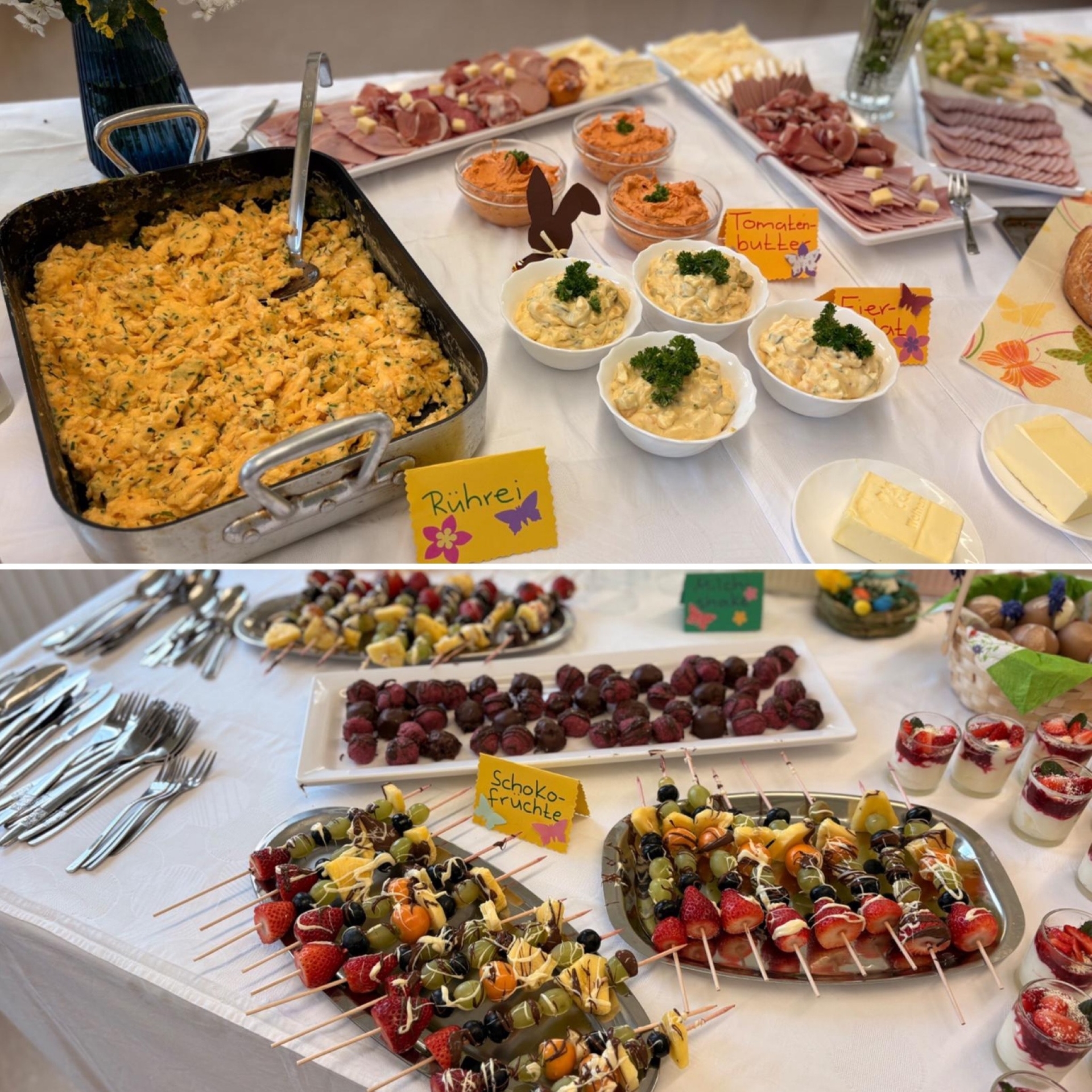 Bild: Osterbrunch auf Tisch
