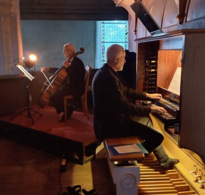 Fotoalbum Vespermusik für Orgel & Cello mit Wolfgang Praetorius (c) und Otto-B. Glüer (org)