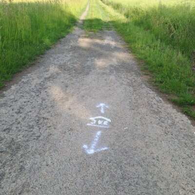 Abzweig in Richtung Pfarfhofen  (Bild vergr&ouml;&szlig;ern)