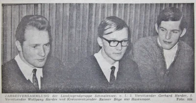 Gerhard (v li ) und Wolfgang Harderim Landjugend-Vorstad, SZ 27 01 1971 