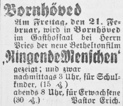 Betheltonfilm wird gezeigt, SKTB 19 02 1936 