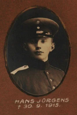 Hans J&uuml;rgens, gestorben 30 09 1915, gemeldet 19 02 1916 