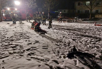 Kurzes Eingreifen des Ausbilders - willkommene Pause 
