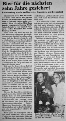 Gasthof Vo&szlig;, P&auml;chter Maria und Gerd Scholz, SZ 17 03 1981 
