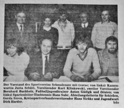 SVS-Vorstand nach der ersten JHV, SZ 09 03 1981 