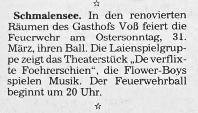 Feuerwehr-Ball, SZ 28 03 1991 