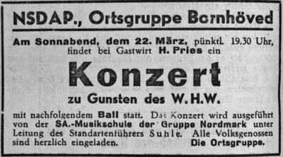 Winterhilfswerk-Konzert der NSDAP Bornh&ouml;ved, SKTB 21 03 1941 