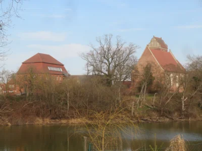 Kl&ouml;dener Riss mit Altem Pfarrhaus & Kirche 