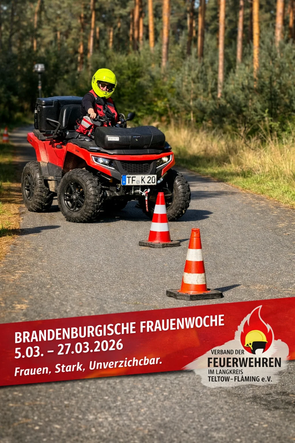 Bild: Manuela Hermann beim ATV Training
