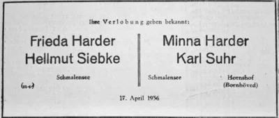 Doppelverlobung Harder-Siebke-Suhr, SKTB 17 04 1936 