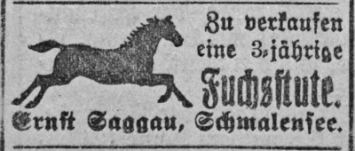 Ernst Saggau verkauft Stute, SKTB 23 04 1916 