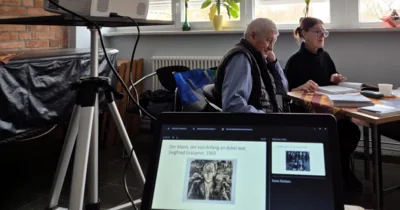 25.2.26 Sigrid Jacobeit und Zeitzeuge Manfred Lange 
