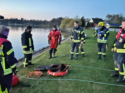 Nach der Rettung - der Anzug hielt 