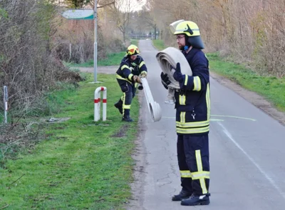 Schmalenseer Schl&auml;uche wrden ausgerollt 