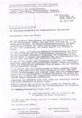 Einladung zur Gr&uuml;ndungsversammlung (Sammlung Familie W&ouml;lting)  (Bild vergr&ouml;&szlig;ern)