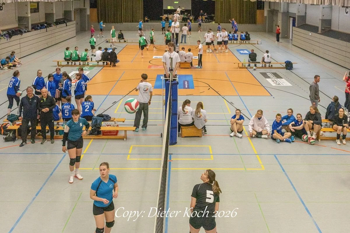 Bild: Blick in die Sporthalle während des Turniers.